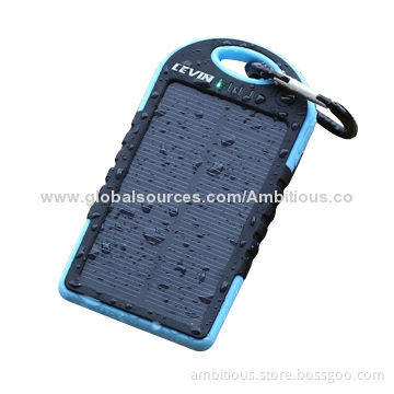 Waterproof Solar Power Bank with Buckle for iPhone